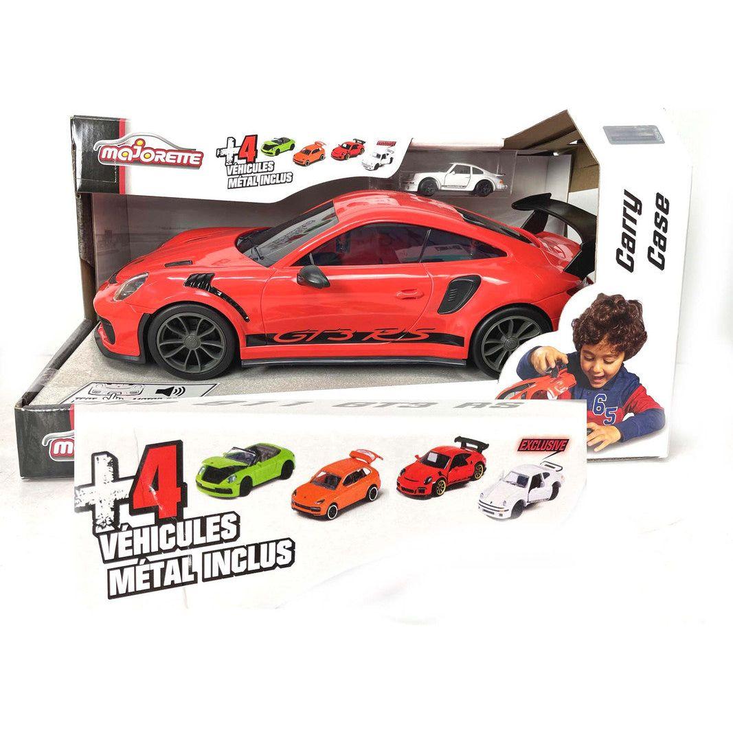 Majorette Porsche 911 GT3 RS Carry Case Playset including 4x Diecast Model Cars