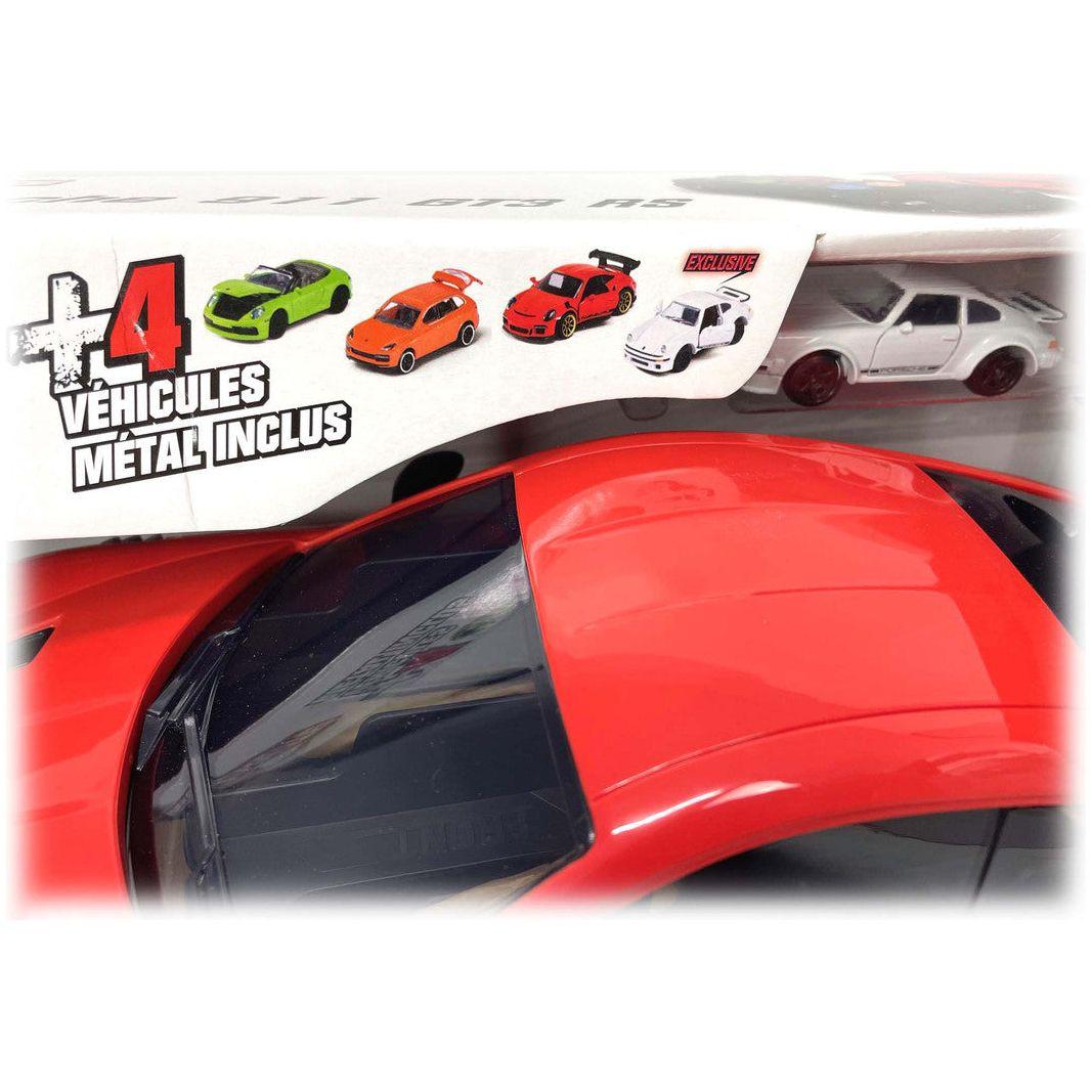 Majorette Porsche 911 GT3 RS Carry Case Playset including 4x Diecast Model Cars
