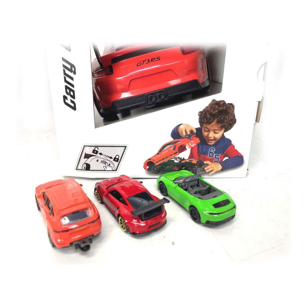 Majorette Porsche 911 GT3 RS Carry Case Playset including 4x Diecast Model Cars