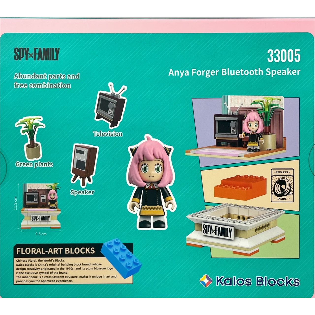 Kalos Spy X Family Anya Forger Building Block Bluetooth Speaker