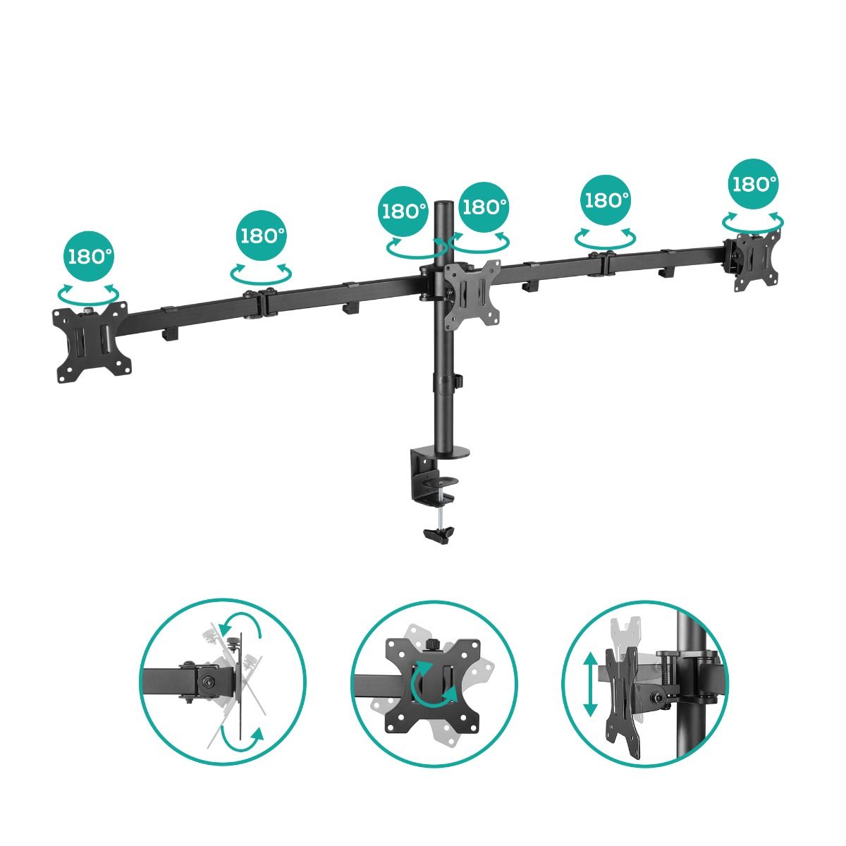 activiva Triple-Screen Articulating Monitor Arm