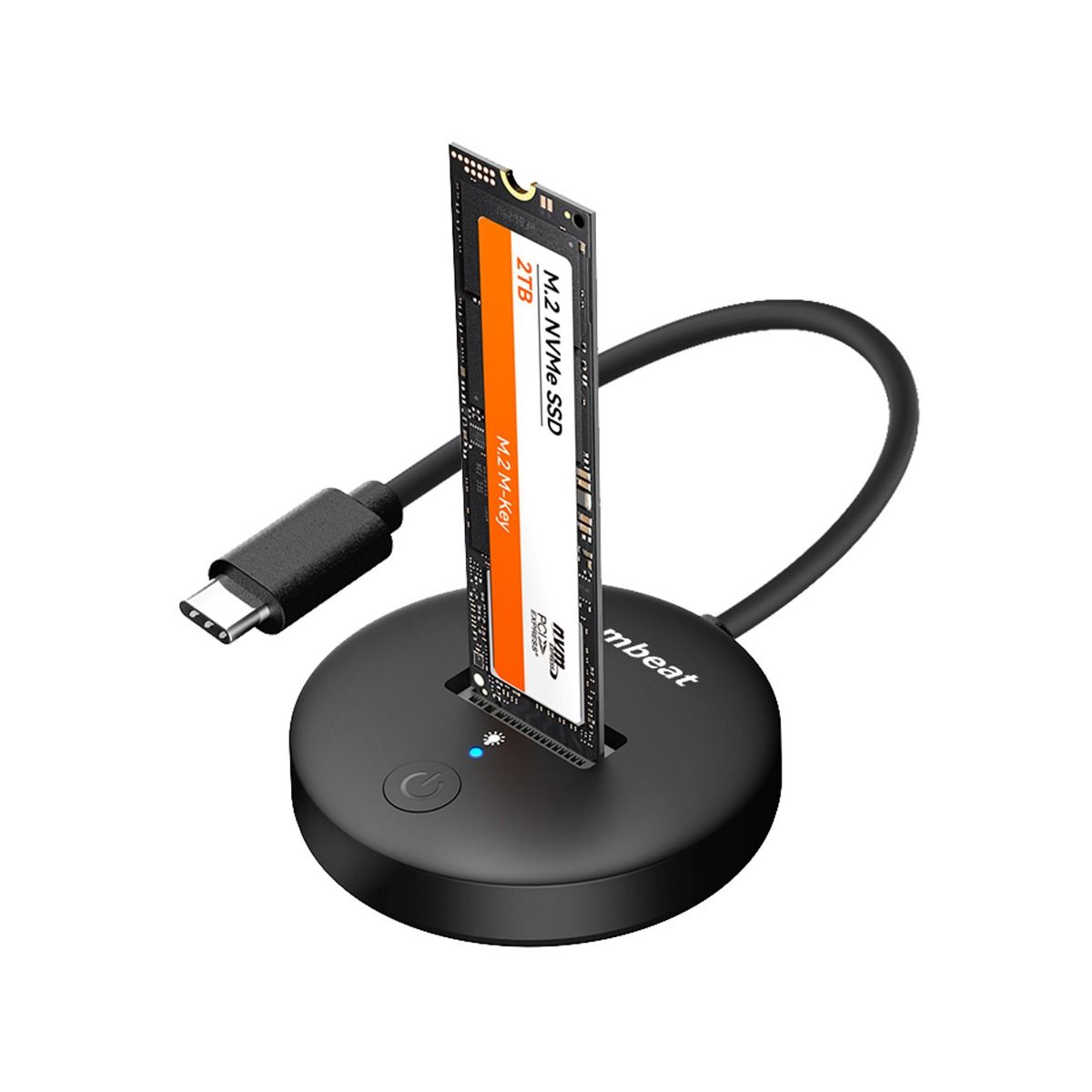 mbeat H1 USB 3.2 Gen2 10Gbps M.2 NVMe &amp; SATA SSD Mini Dock (Black)