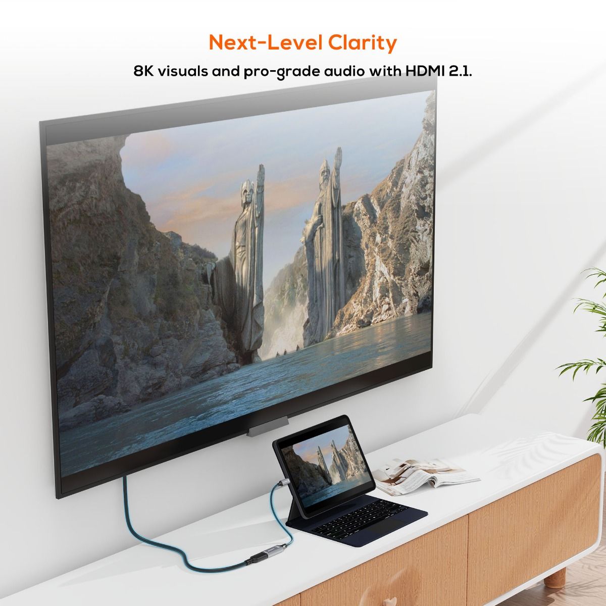 mbeat Tough Link 8K USB-C to HDMI Adapter - Space Grey