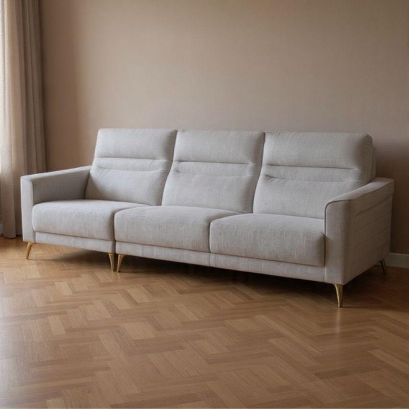 Maddison 3-Seater Fabric Sofa Light Grey