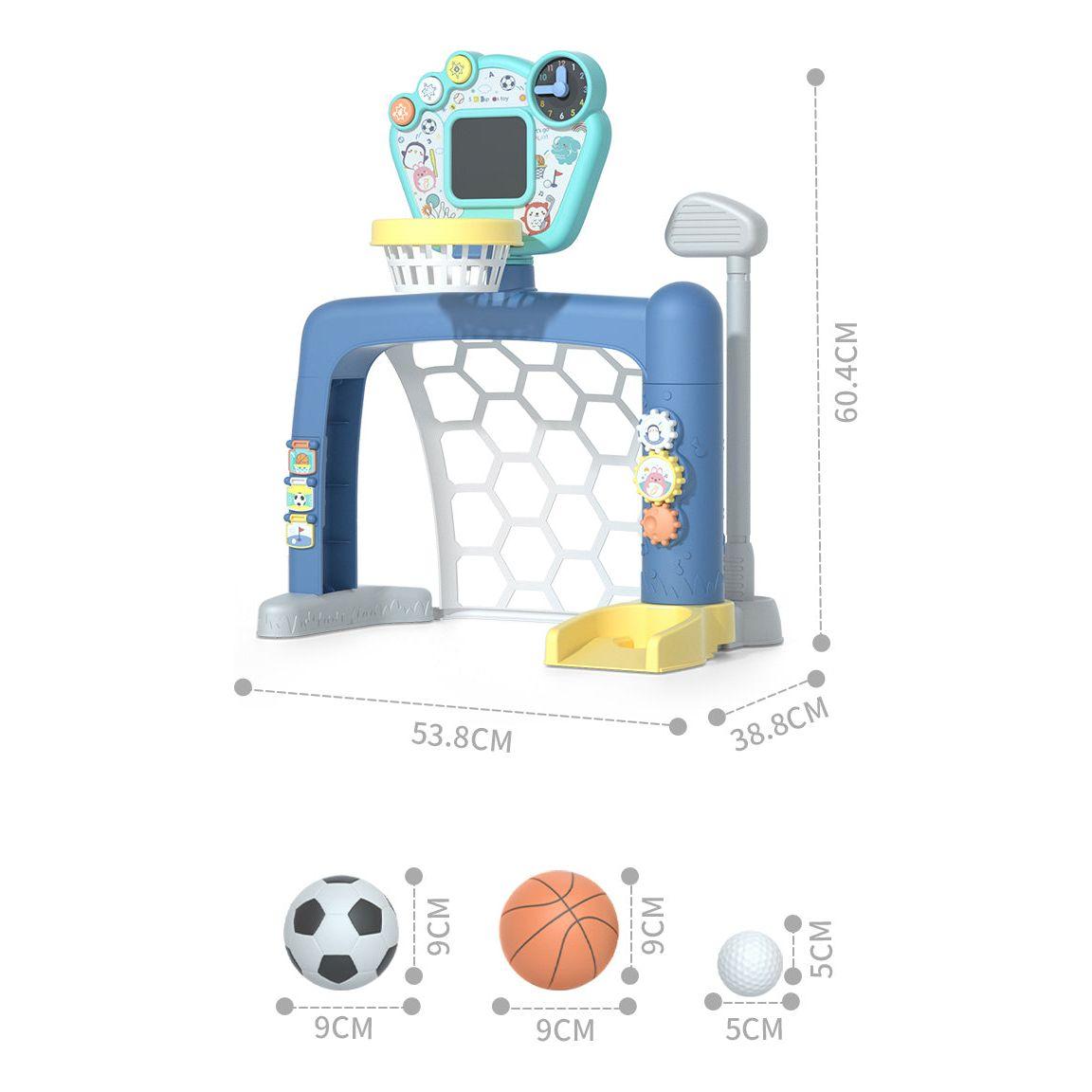 Sports World 3-in-1 Adjustable Indoor basketball, Soccer Goal, and Golf Set