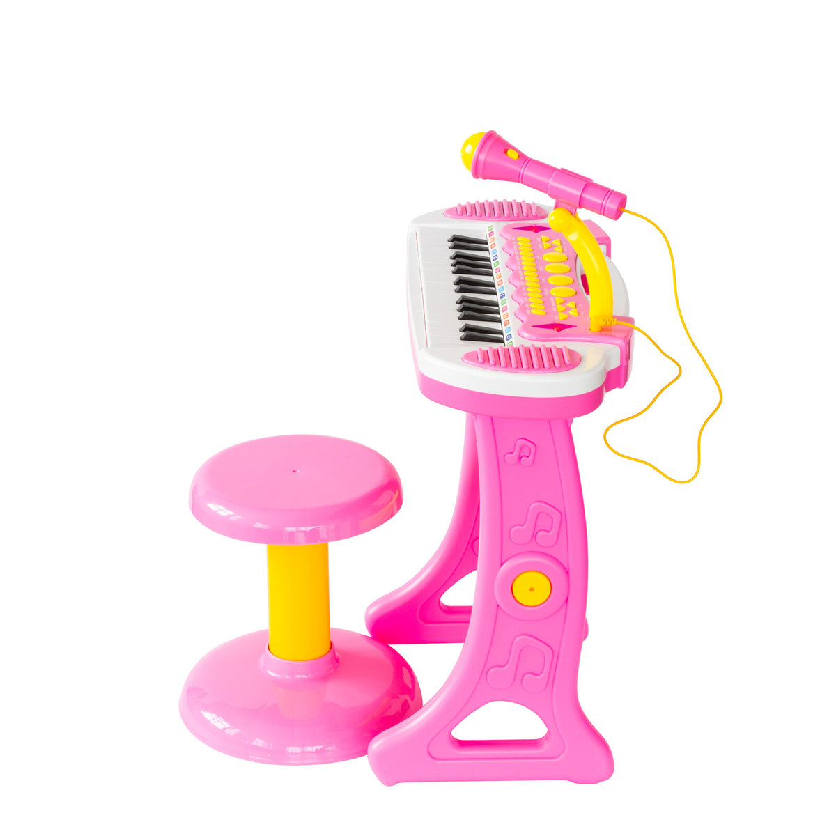 Children's Electronic Keyboard with Stand (Pink) Musical Instrument Toy