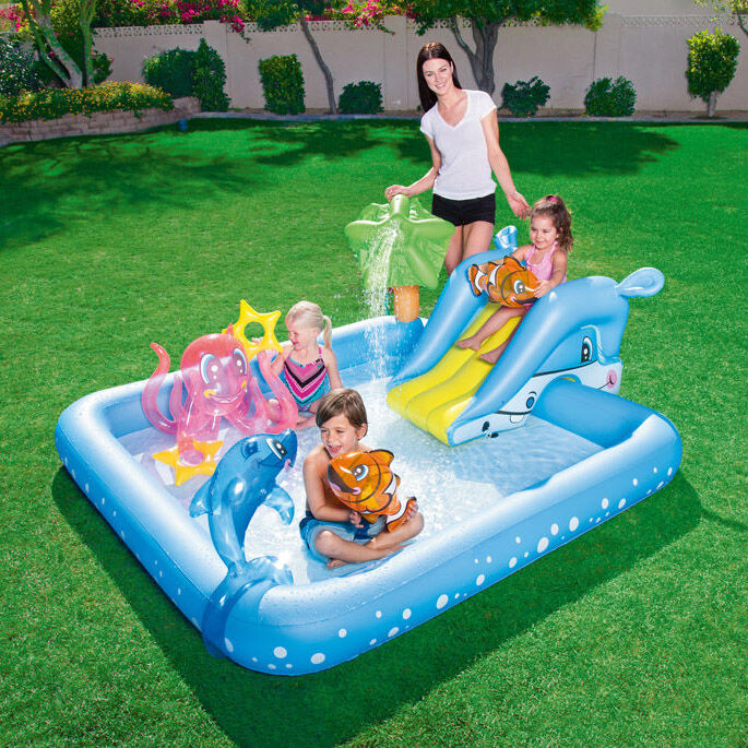308L Fantastic Aquarium-Themed Play Centre with Detachable Slide