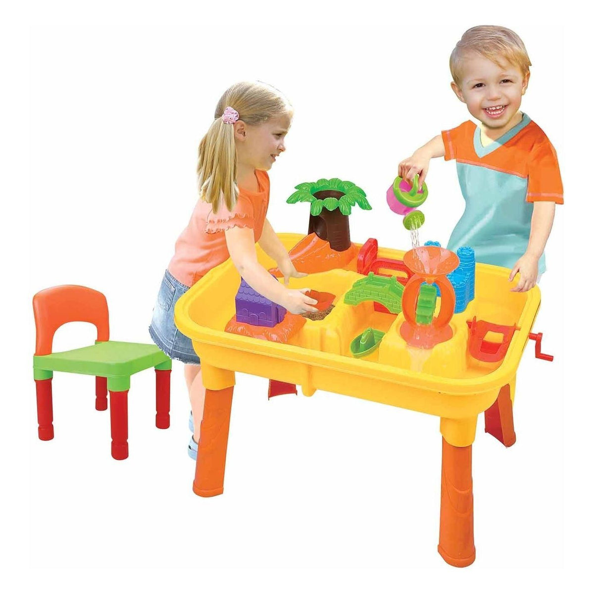 Children's 2-in-1 Sand & Water Table, Includes 18 Play Accessories