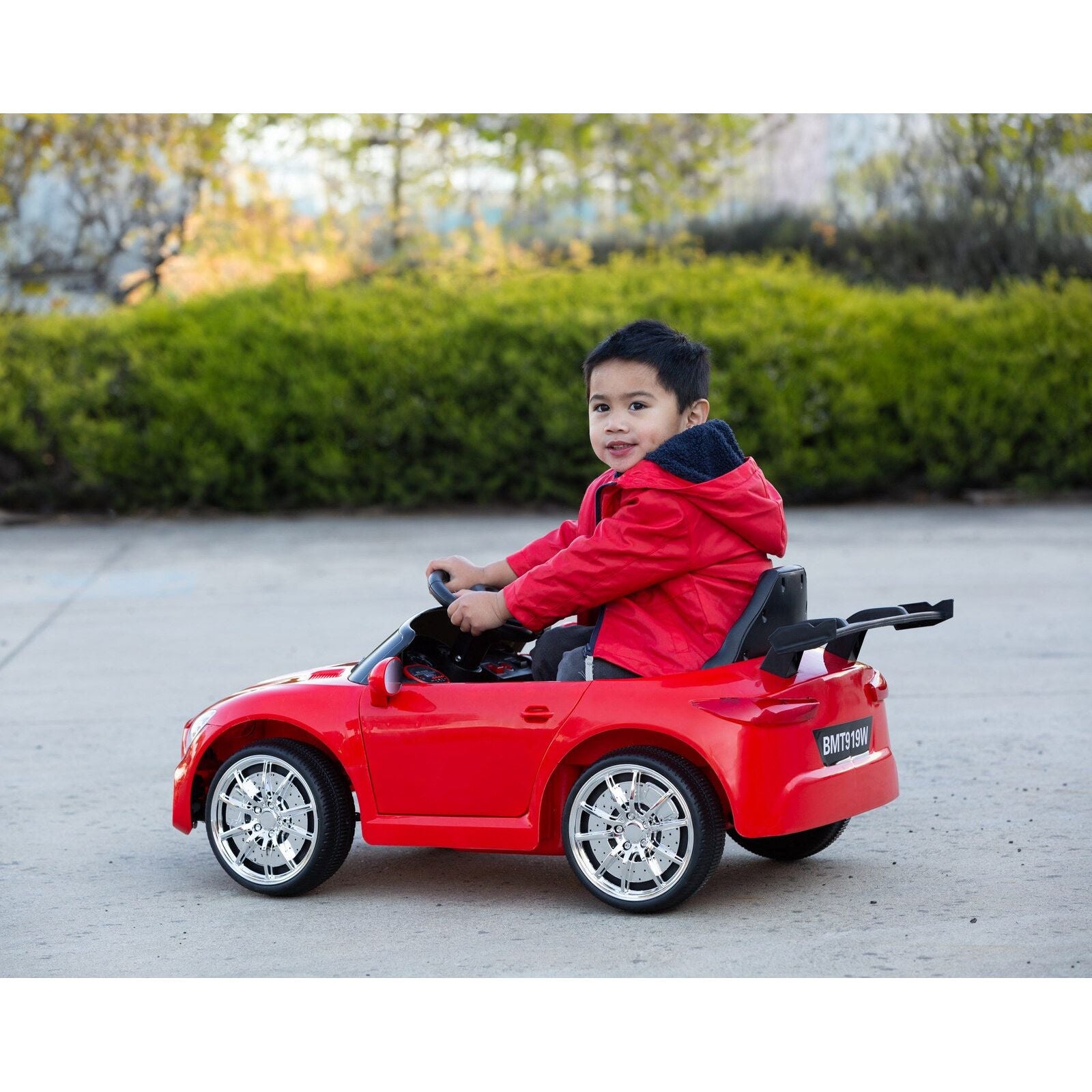 Mercedes-inspired Design Ride-on (Red) Electric Car with Parental Remote Control