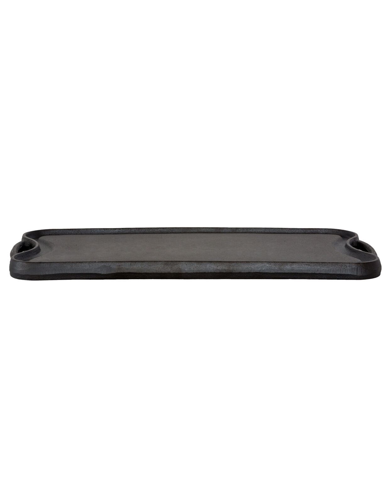 Oil-seasoned Ready to use 50.7x25.8cm Reversible Cast Iron Grill - Black