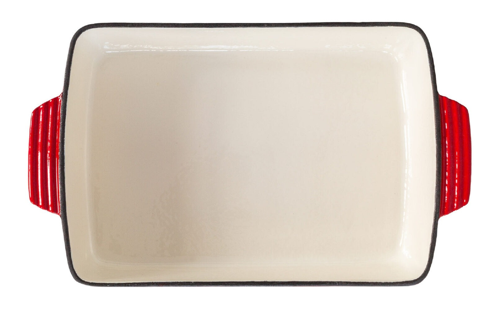 Enamelled Cast Iron 38.5x23cm Rectangular Roaster (3.4L) - Red