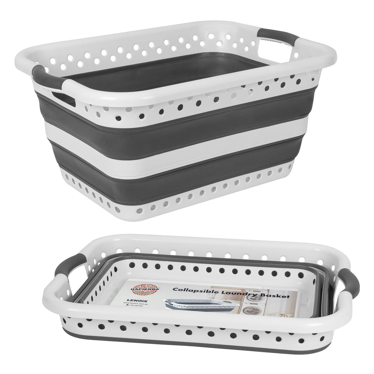 45L Space-Saving  Laundry Basket – Collapsible Hamper for Dorms, RVs, Homes &amp; Garages