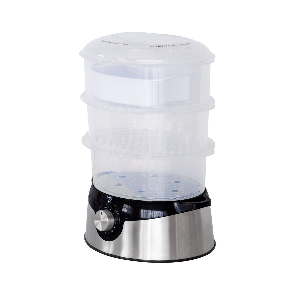 3 Tier Food Steamer with Stainless Steel Base