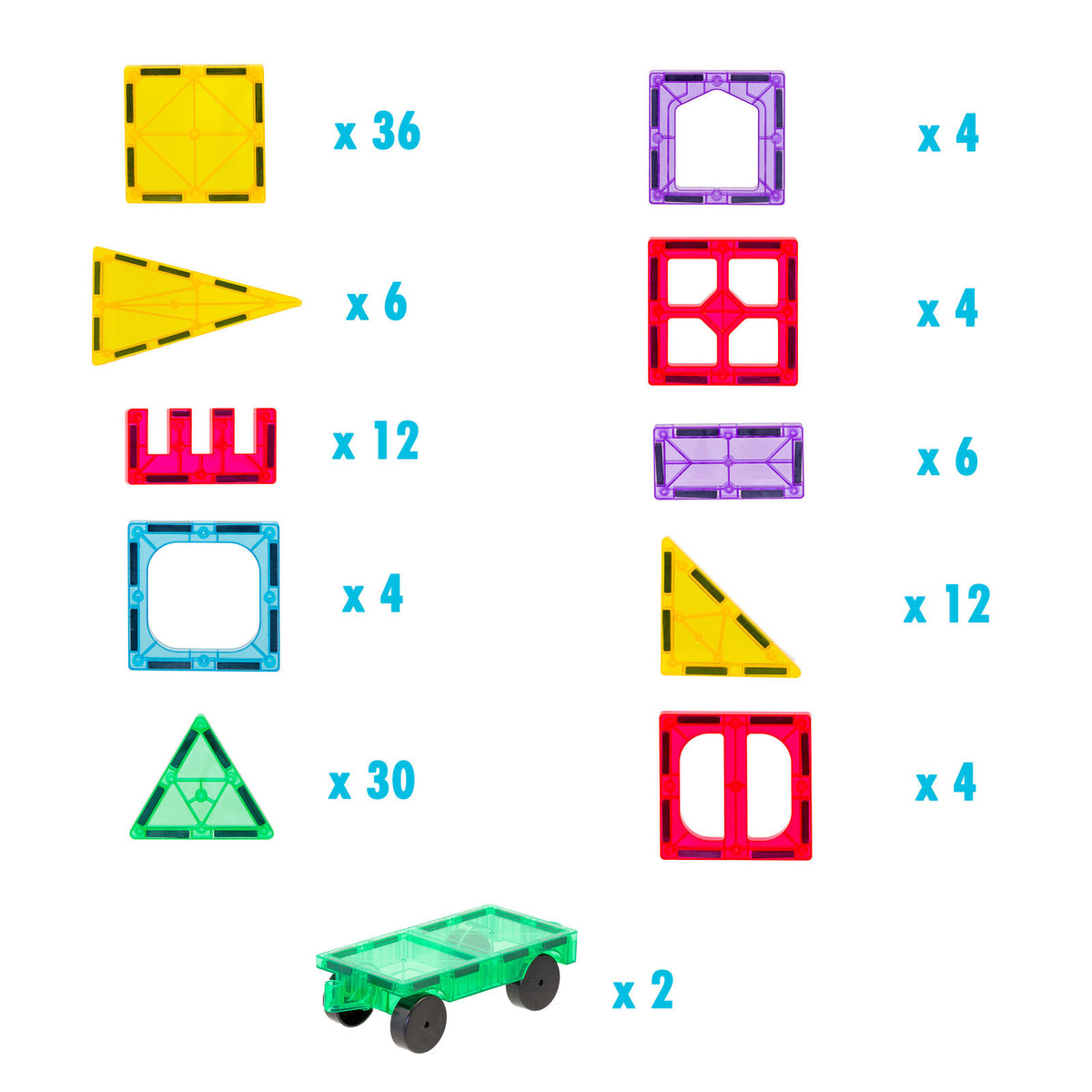 120 Pcs non-toxic STEM Educational, Durable Magnetic Tiles/Puzzle with Storage Bag