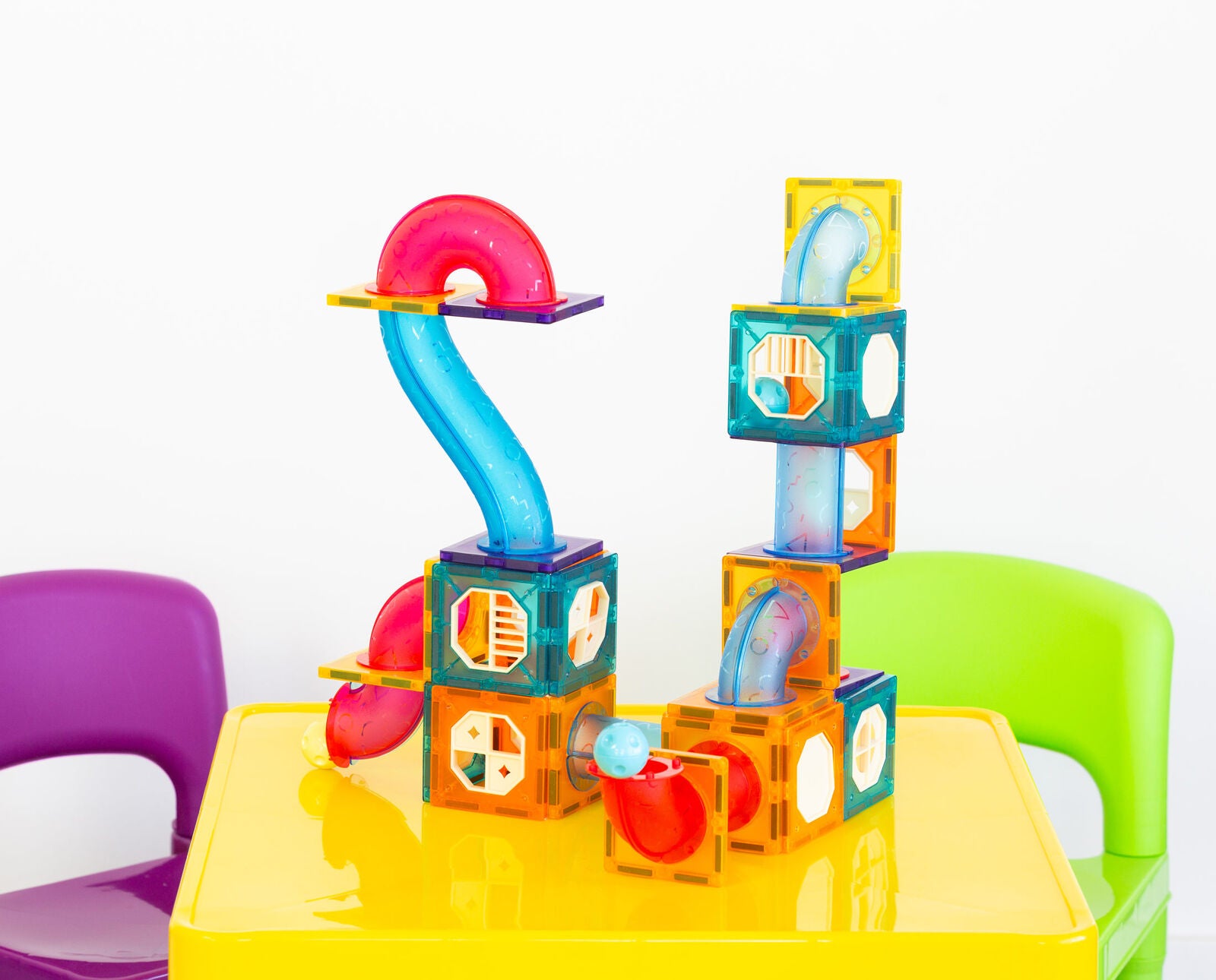 88 Pcs non-toxic STEM Educational, Durable Magnetic Tiles/Puzzle with Storage Bag