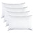 100 Percent Cotton Pillow Cover with 800g Poly Fill,  Hypoallergenic, Antibacterial, and Cooling Technology  4 PK