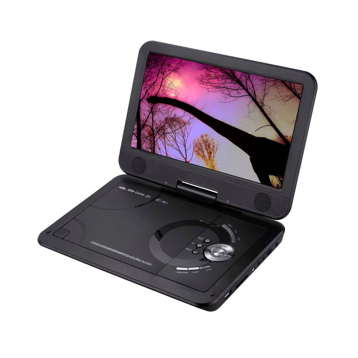 10.1&quot; Portable DVD Player w/ 270-Degrees Swivel-Screen &amp; Rechargeable