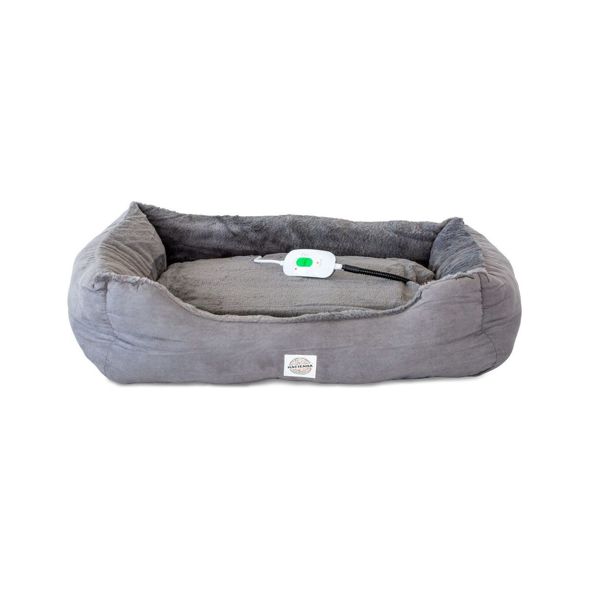Easy to Clean Electric Heated Rabbit Faux Fur Covering Pet Bed - Medium