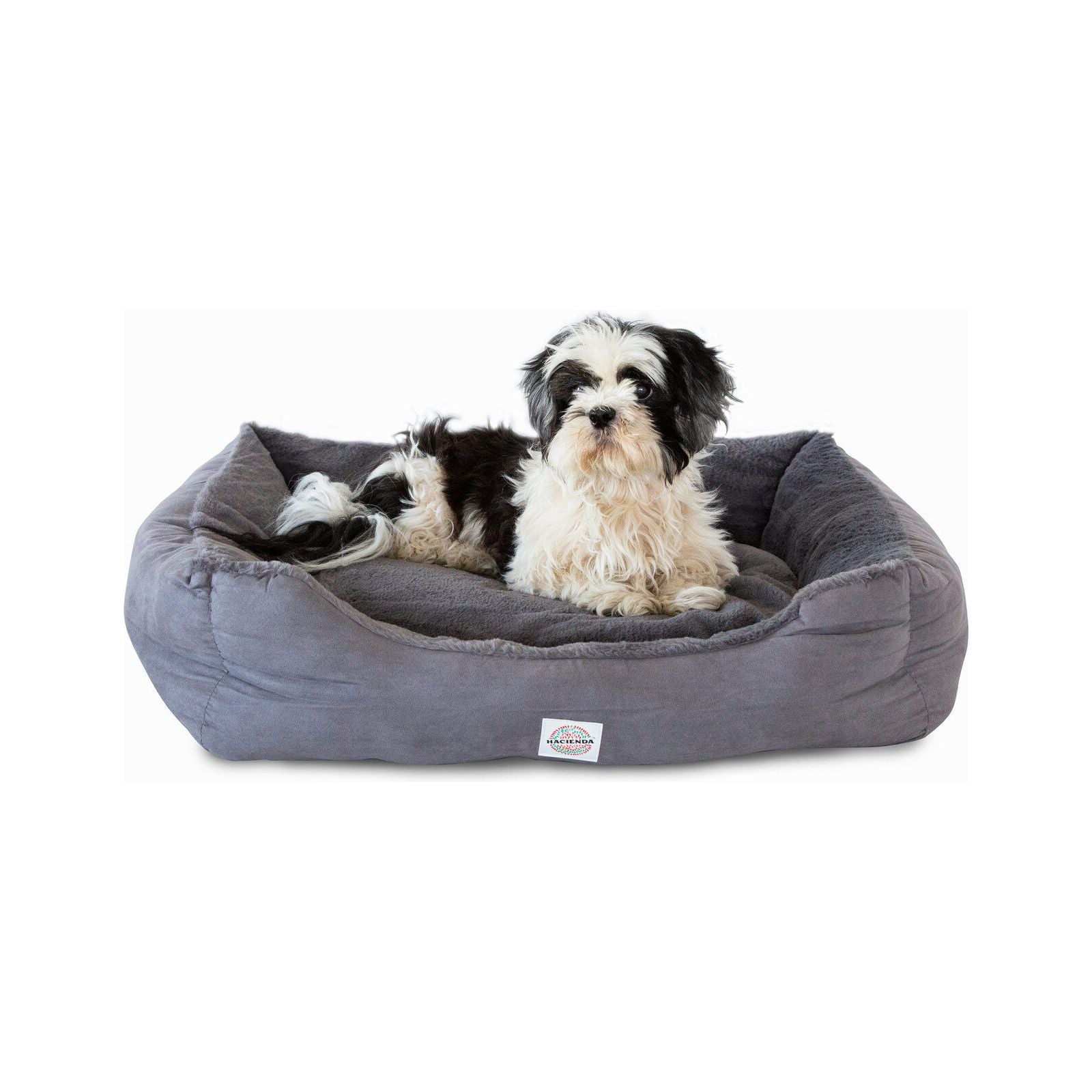 Easy to Clean Electric Heated Rabbit Faux Fur Covering Pet Bed - Medium