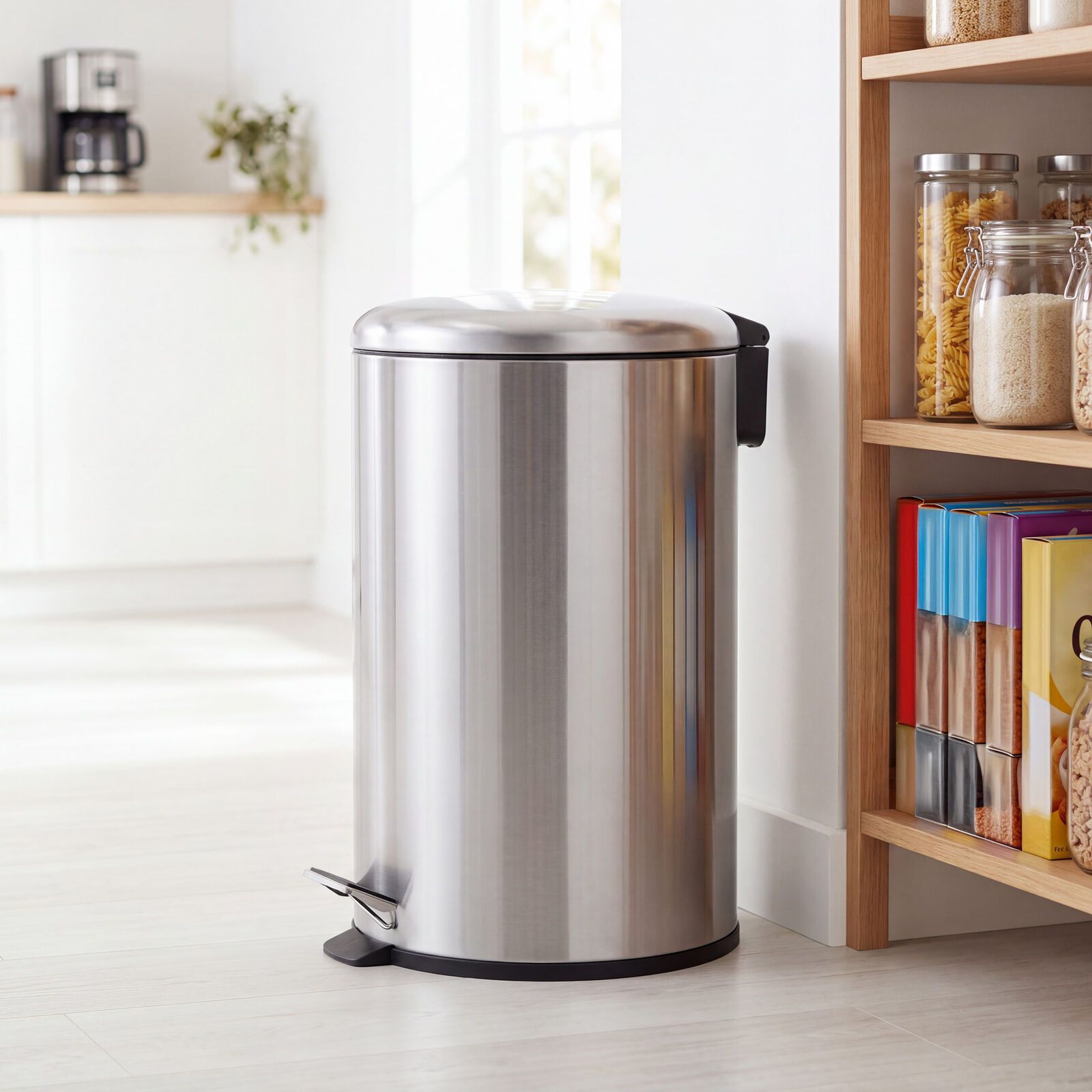 20L Pedal Bin with Stainless Steel and Plastic Construction