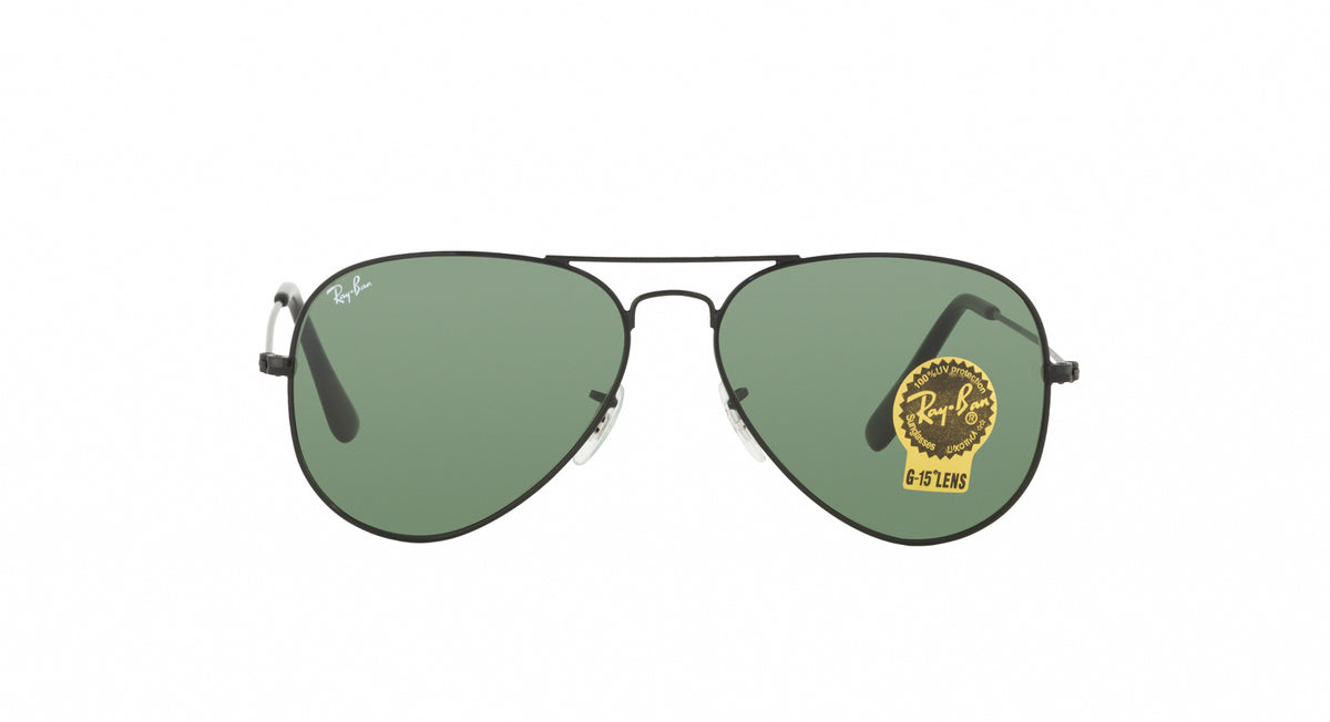 Aviator Classic Sunglasses in Black and Green