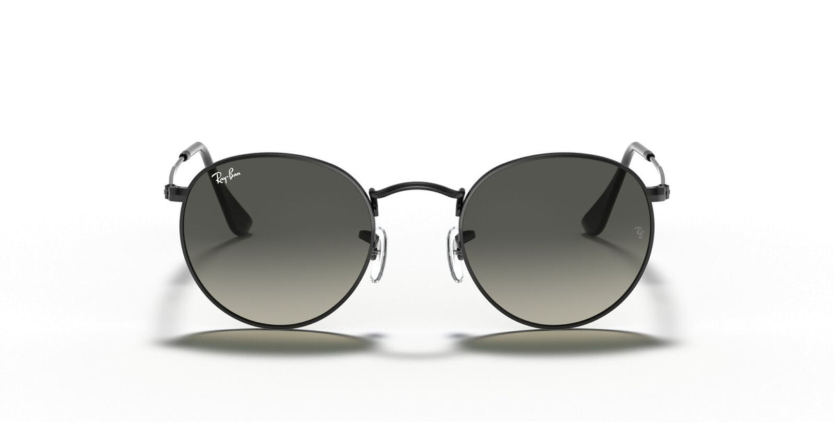 Round Flat Grey Gradient Lenses Sunglasses