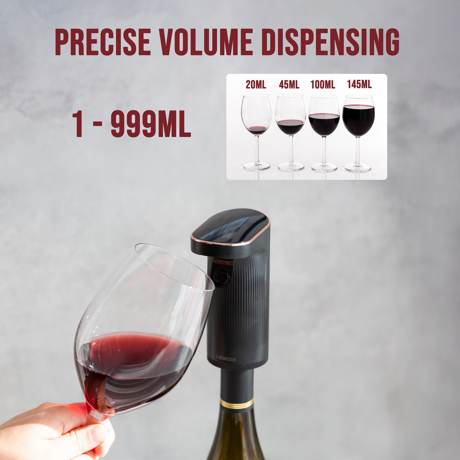 Instant Wine Aerator & Dispenser with Adjustable Bottle Fit