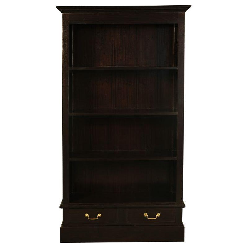 Tasmania 2 Drawer Bookcase (Chocolate)