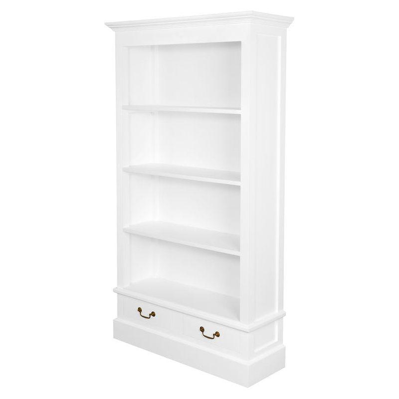 Tasmania 2 Drawer Bookcase (White)