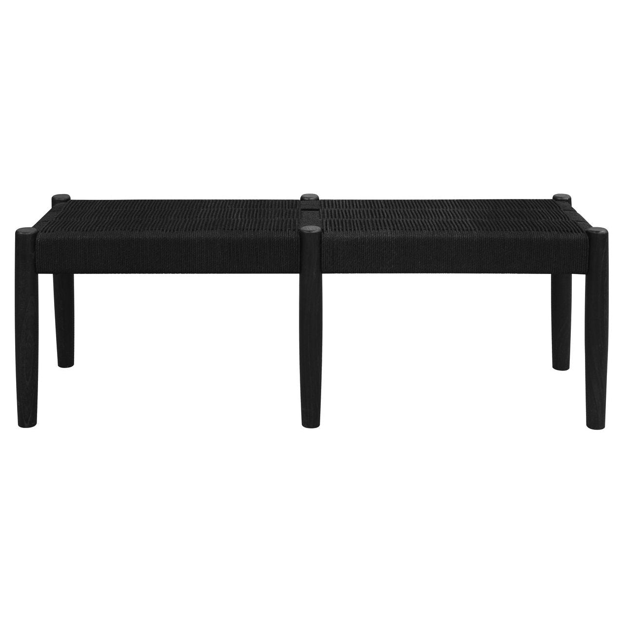 Kelly Loom Oak Bench (Black)