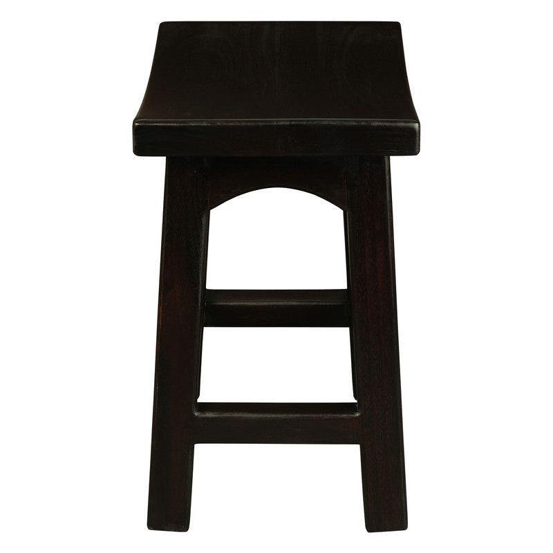 Tokyo Solid Mahogan Timber Footstool (Chocolate)