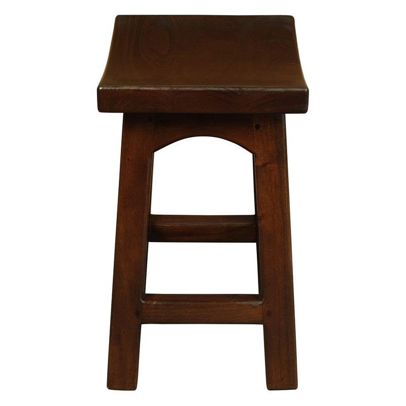 Tokyo Solid Mahogan Timber Footstool (Mahogany)