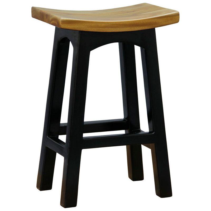 Tokyo Timber Kitchen Counter Stool (Black Caramel)