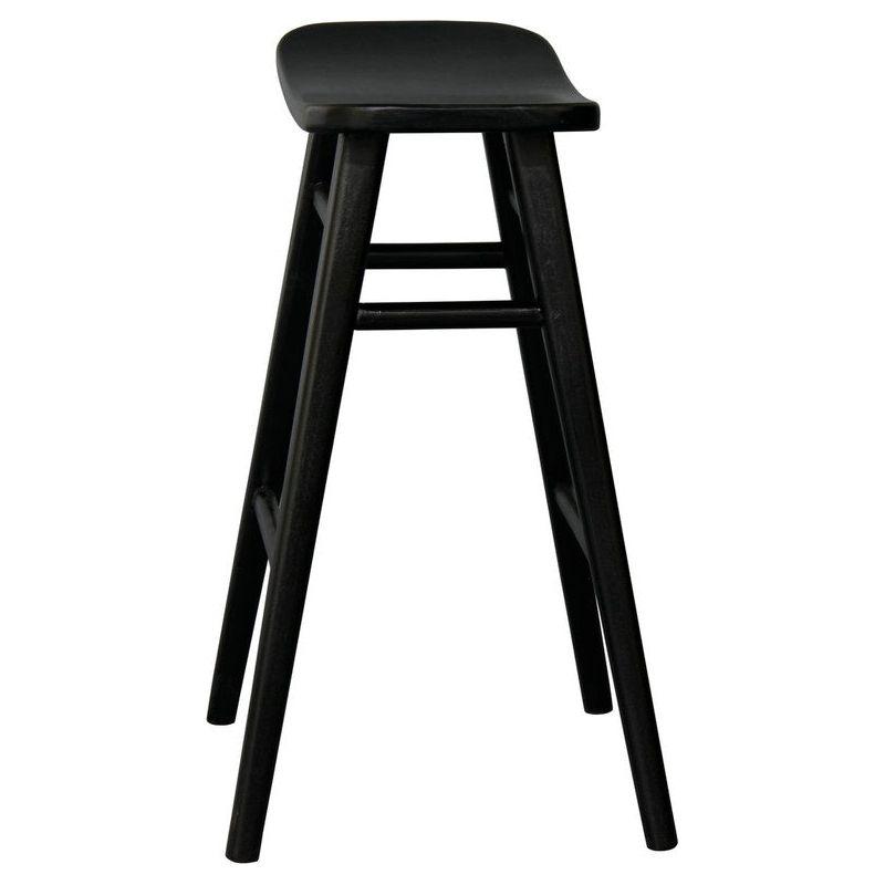 Aria Oval Solid Timber Counter Stool (Black)