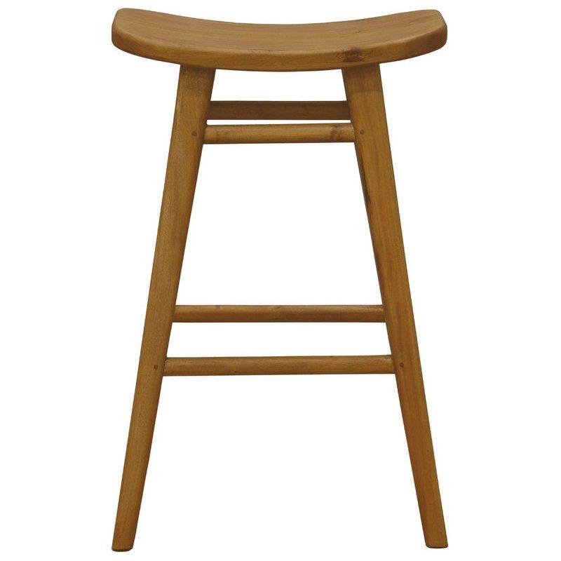Aria Oval Solid Timber Counter Stool (Caramel)