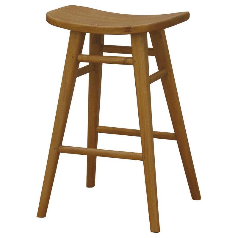 Aria Oval Solid Timber Counter Stool (Caramel)