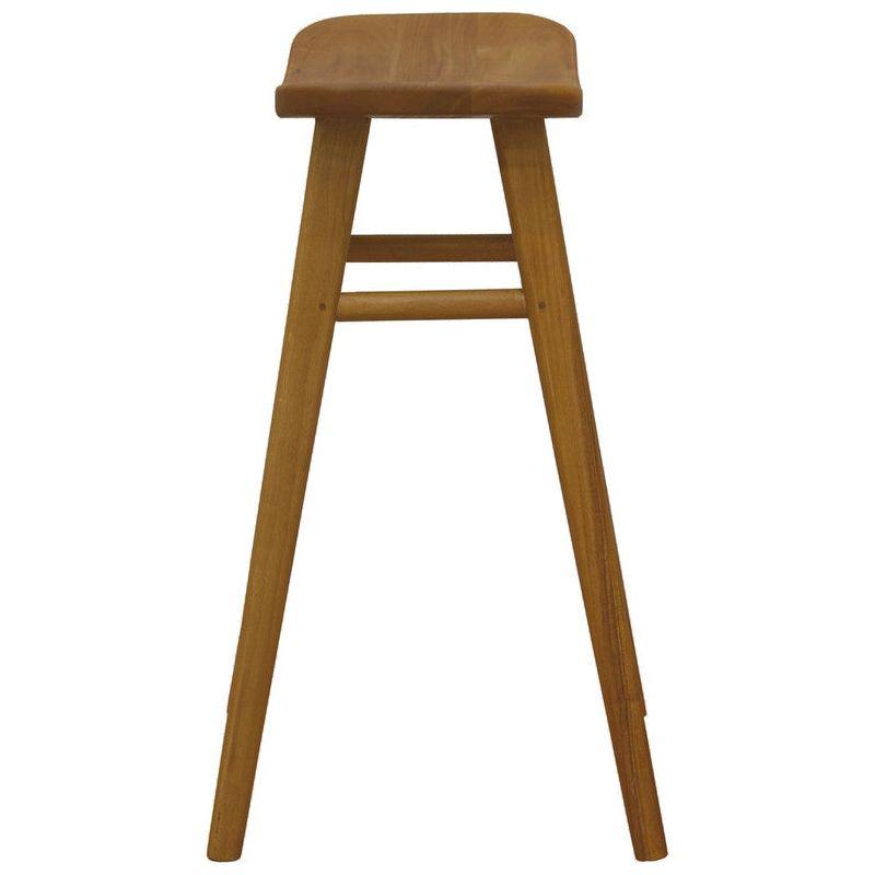 Aria Oval Solid Timber Counter Stool (Caramel)
