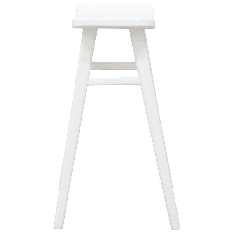 Aria Oval Solid Timber Counter Stool (White)