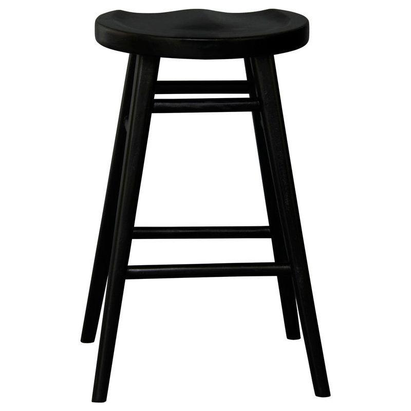 Scandinavian Timber Kitchen Counter Stool (Black)