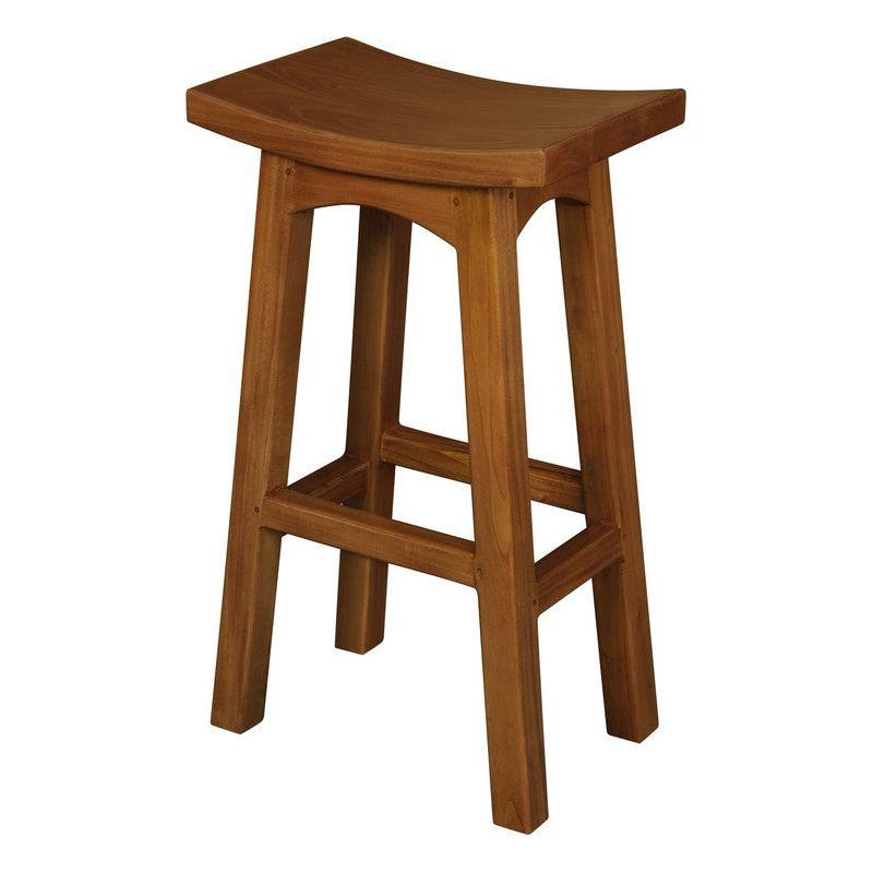 Tokyo Solid Mahogany Timber Barstool (Light Pecan)