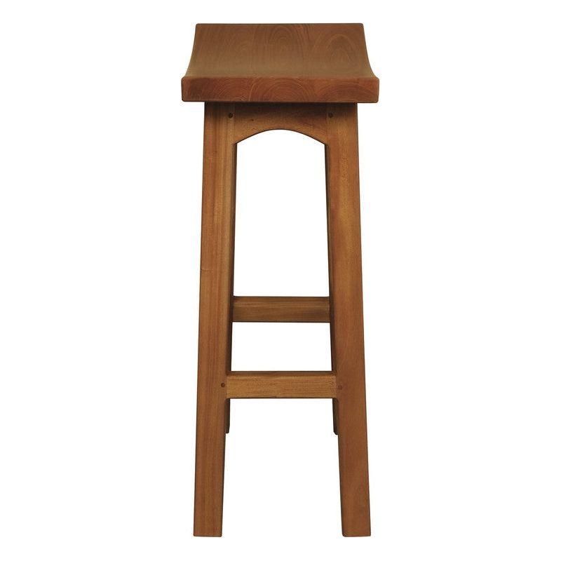 Tokyo Solid Mahogany Timber Barstool (Light Pecan)