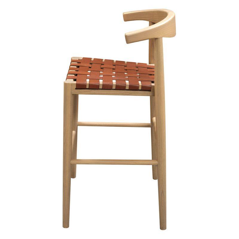 Elliot Genuine Leather Barstool - Set of 2 (Natural)