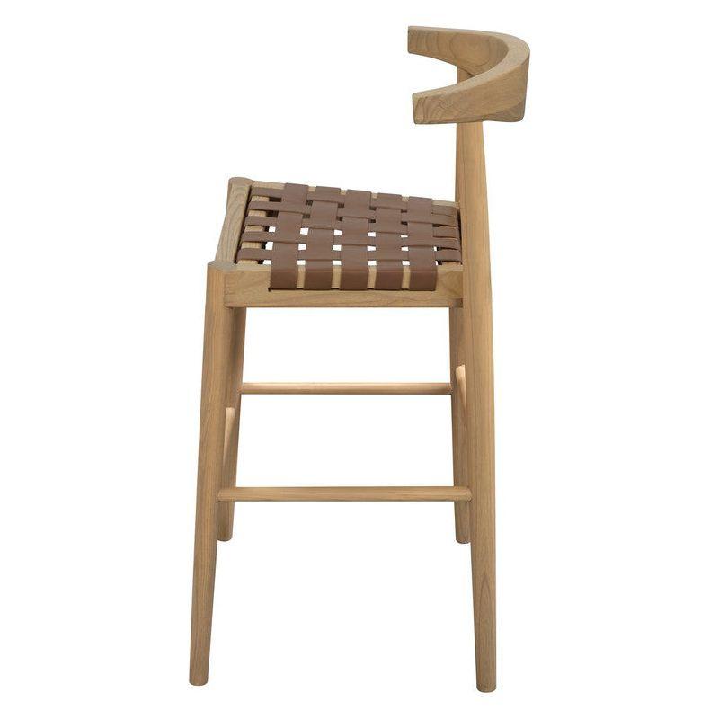 Elliot Leather Kitchen Counter Stool (Natural)