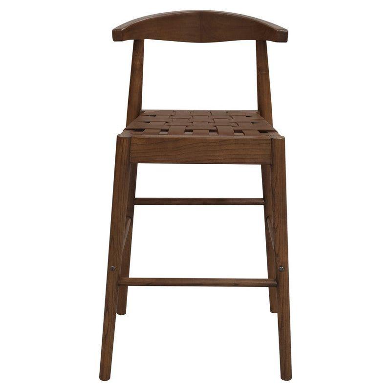Elliot Leather Kitchen Counter Stool (Walnut)
