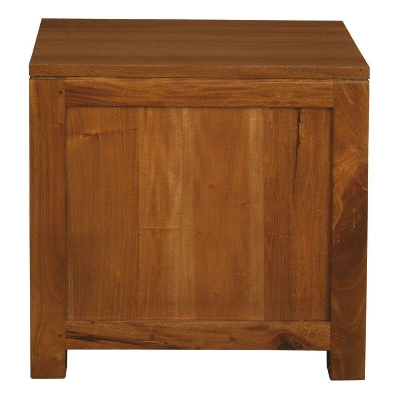 Amsterdam Solid Mahogany Timber 1 Drawer Bedside Table (Light Pecan)
