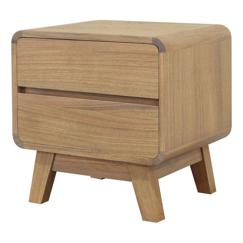 Providence 2 Drawer Bedside Table (Natural)