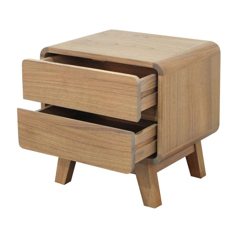 Providence 2 Drawer Bedside Table (Natural)