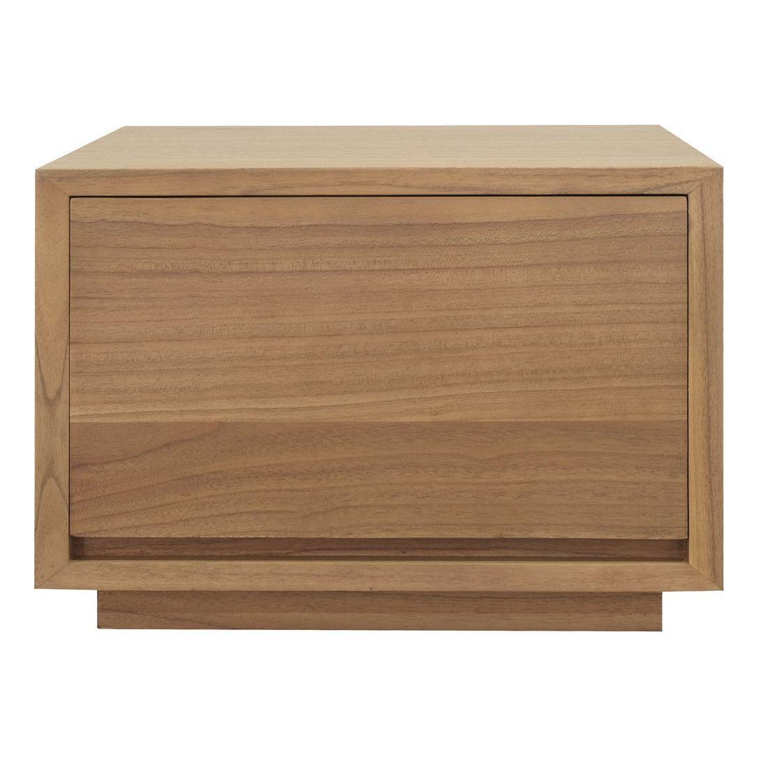 Oscar 1 Drawer Low Bedside Table (Natural)
