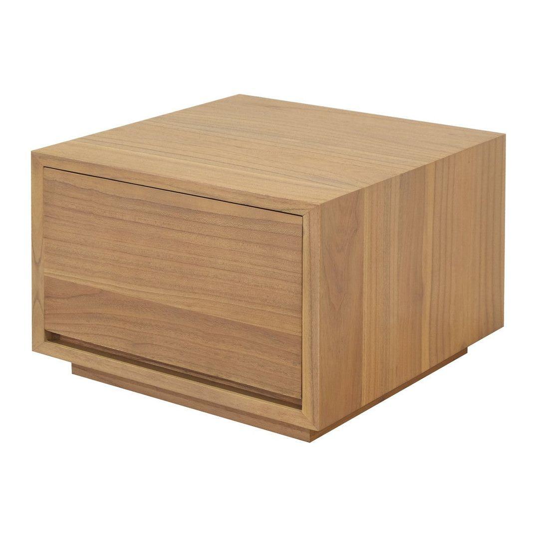 Oscar 1 Drawer Low Bedside Table (Natural)