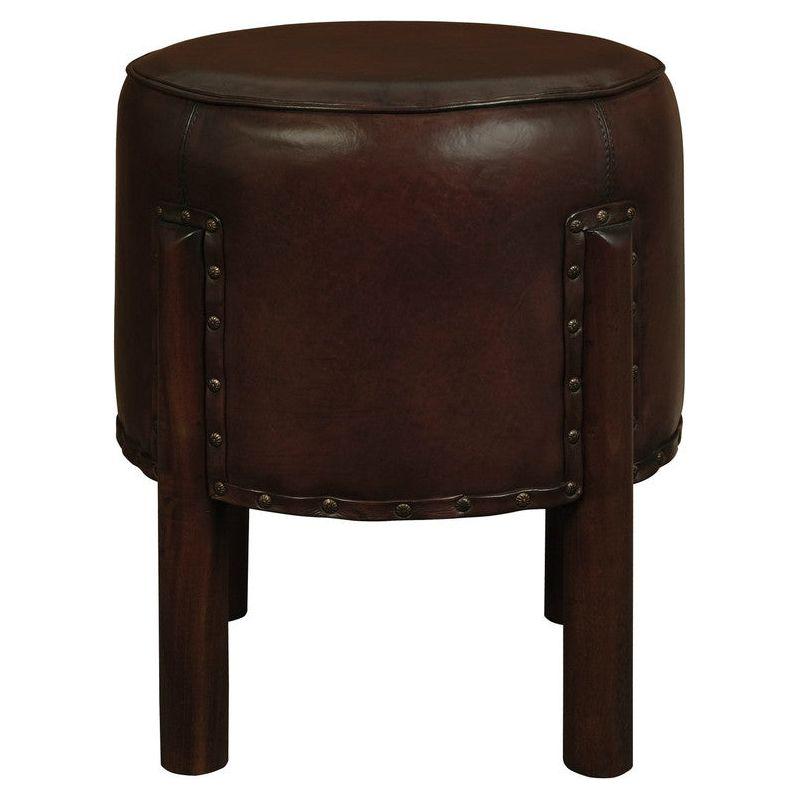 Heritage Genuine Goat Leather Ottoman/Footstool